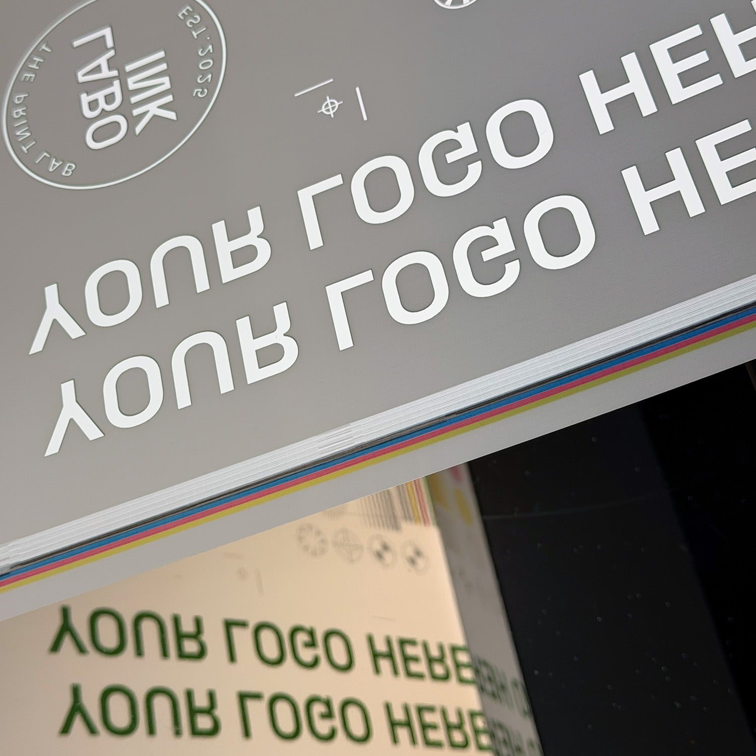 Custom DTF logo transfer film by Labo Ink for apparel branding